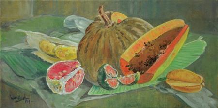 Indonesian fruits by Omar Basalmah - Auction record, sale price, and art valuation. Compare with similar artists and explore comparable artworks.