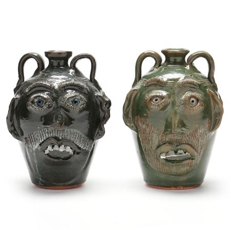 Two Double Sided Face Jugs by Bobby Ferguson - Auction record, sale price, and art valuation. Compare with similar artists and explore comparable artworks.