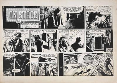On Stage Mary Perkins, Sunday page dated April 12 by Leonard Starr - Auction record, sale price, and art valuation. Compare with similar artists and explore comparable artworks.