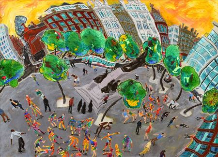 Piccadilly, Manchester (South East) by Michael Gutteridge - Auction record, sale price, and art valuation. Compare with similar artists and explore comparable artworks.