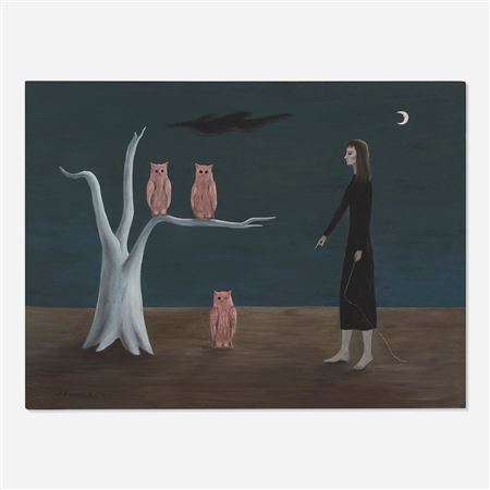 Owl Trainer No. 2 by Gertrude Abercrombie - Auction record, sale price, and art valuation. Compare with similar artists and explore comparable artworks.