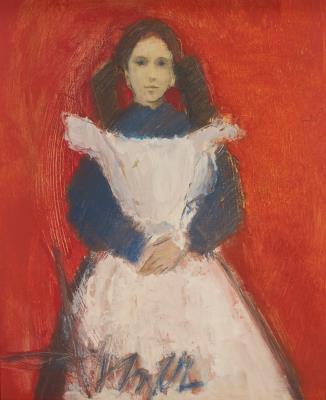 Girl w/ a White Apron by Charles Inzer - Auction record, sale price, and art valuation. Compare with similar artists and explore comparable artworks.