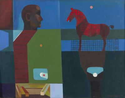 The Human and the Horse by Lech Okolow - Auction record, sale price, and art valuation. Compare with similar artists and explore comparable artworks.