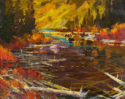 Sample artwork by Neil Patterson (Born 1947), known for floral still life and plein-air landscape painting - View similar artists and auction records
