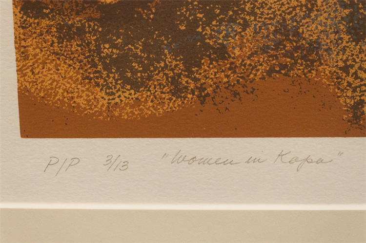 ‘Women in Kapa’ Artist’s Proof Presentation Print by Yvonne Cheng - Image 2 of 2