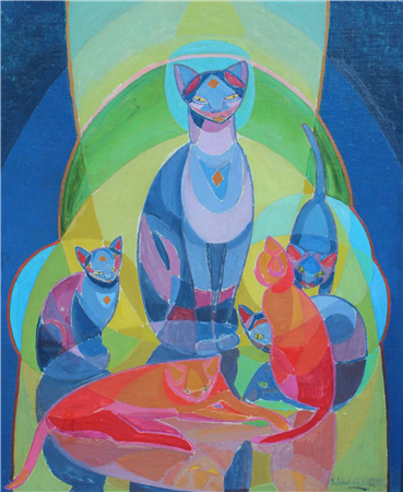 Cats on Glass - Image 1 of 2