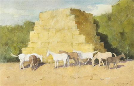 Horses & Haystack