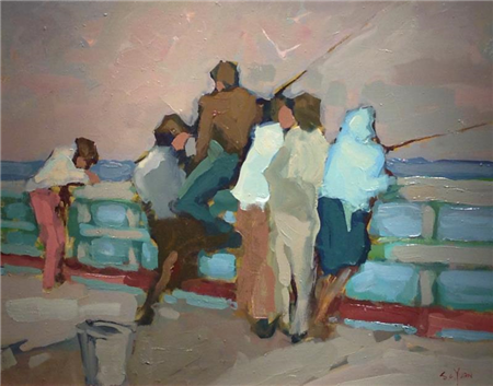 Fishing off the Wharf - Monterey