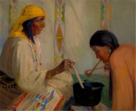 Blackfeet Around The Fire