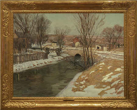 Edward Willis Redfield (1869-1965)
"Melting Snow", circa 1908
Oil on Canvas, 38" x 50"
*Phillip N. Yates Frame