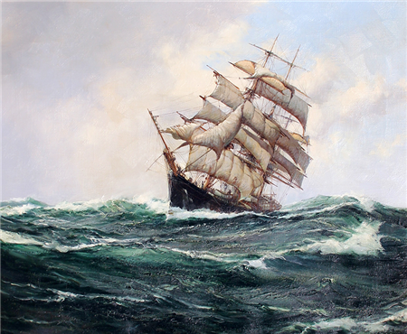 The "Carrie Reed" under Full Sail