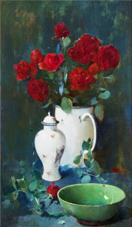 Roses and Oriental Porcelain, circa 1895 - Image 1 of 3