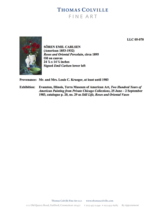 Roses and Oriental Porcelain, circa 1895 - Image 3 of 3