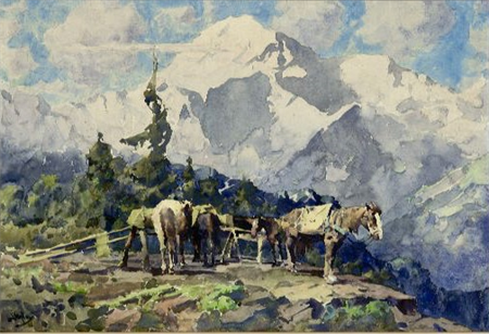 Packtrain, Mt McKinley, Alaska