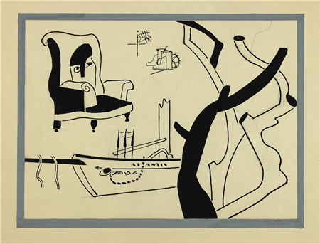 Boat, Armchair and Tree