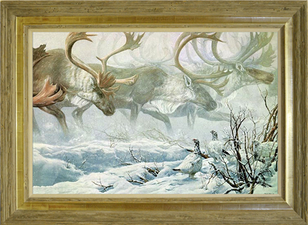John Seerey-Lester - "Arctic Procession - Tarmigan and Caribou"
