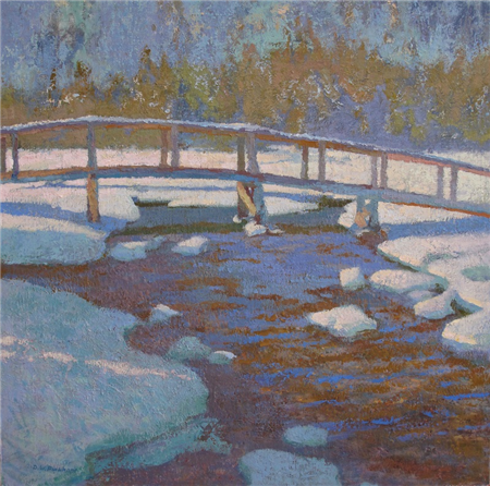 Daniel W. Pinkham
Tamarack Bridge
30" x 30" Ol