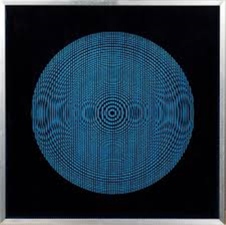 Blue Circle Moire