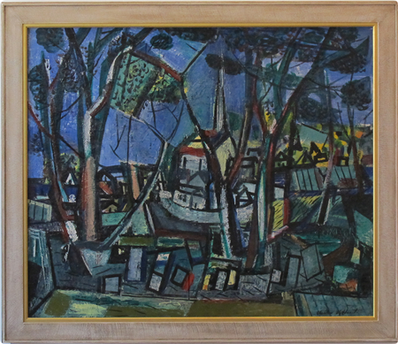 Vaclav Vytlacil (1892-1984)
"Colonial Church", circa 1948
Oil on Canvas, 34" x 40"