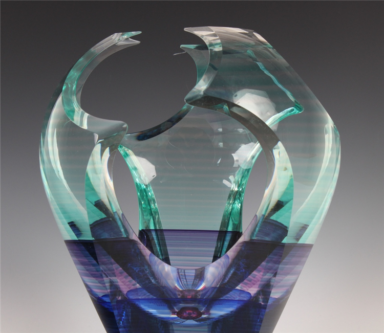 Michael David & Kit Karbler Studio Art Glass Vase - Image 2 of 4