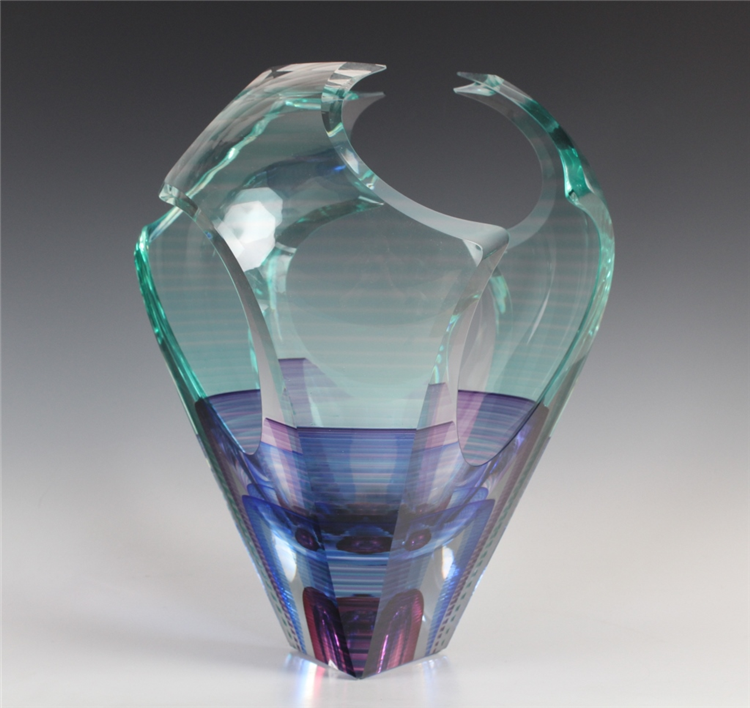 Michael David & Kit Karbler Studio Art Glass Vase - Image 4 of 4