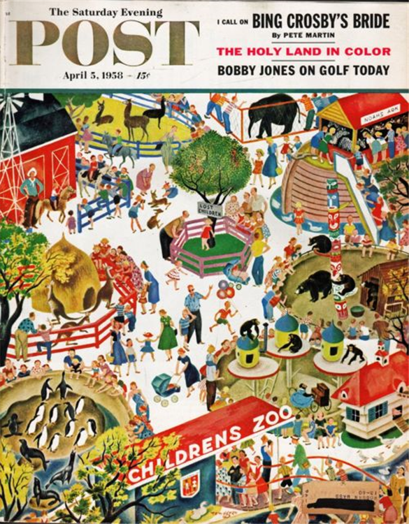 Zoo Scene, Saturday Evening Post Cover - Image 3 of 3