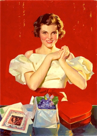 Valentines Day, Saturday Evening Post Cover - Image 1 of 2