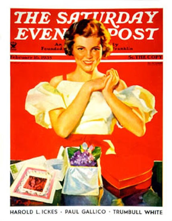 Valentines Day, Saturday Evening Post Cover - Image 2 of 2