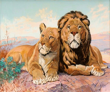 Lion and Lioness, The Saturday Evening Post Cover
