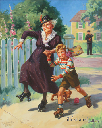 Skating with Granny - Image 1 of 2