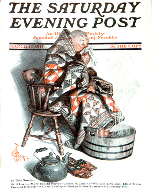 Sick Man, Saturday Evening Post Cover Study - Image 2 of 2