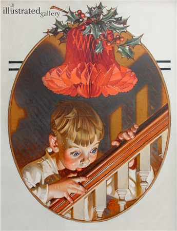Christmas Peek, Saturday Evening Post Cover 1939 - Image 1 of 3