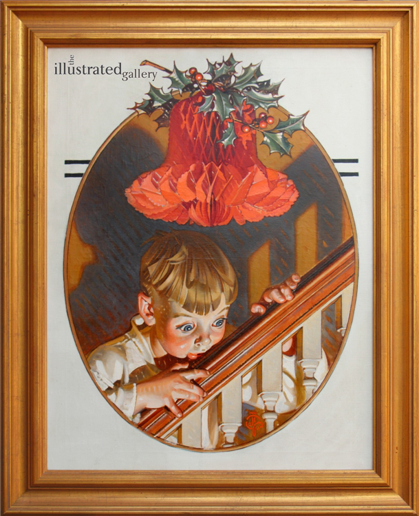 Christmas Peek, Saturday Evening Post Cover 1939 - Image 2 of 3