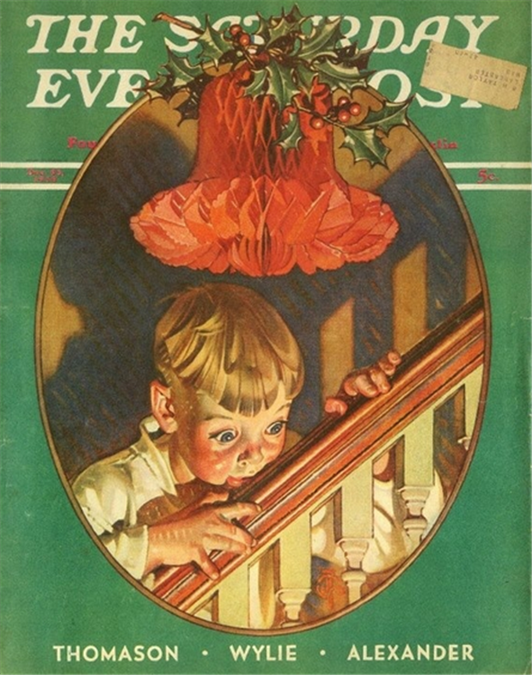 Christmas Peek, Saturday Evening Post Cover 1939 - Image 3 of 3