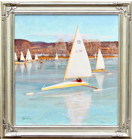 Ice Boating, Saturday Evening Post cover, November 28, 1959
