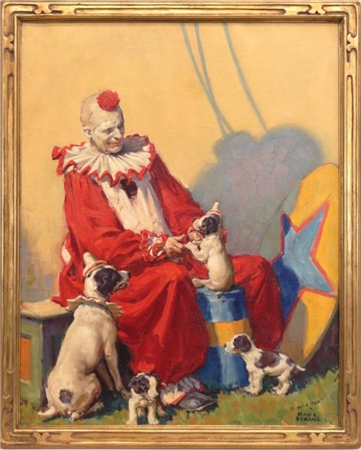 Circus Clown with dogs