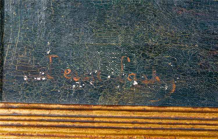 Bessie Lasky USA Chinoiserie Oil Painting - Image 4 of 4