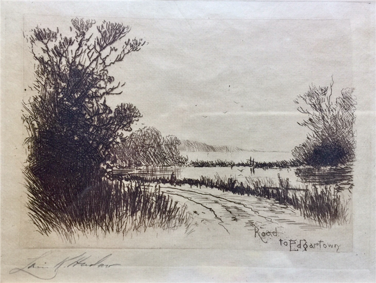 Martha's Vineyard pair of early etchings - Image 2 of 3