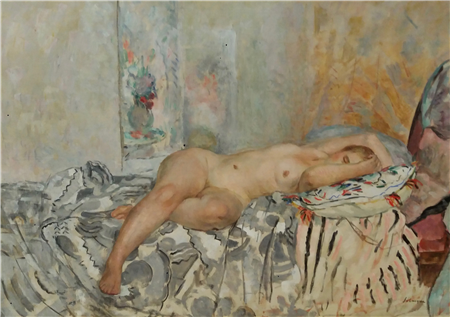 Henri Lebasque (1865-1937)
Nu Allonge au coussin espagnol
