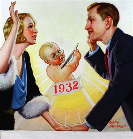 New Years Baby, Liberty Magazine Cover