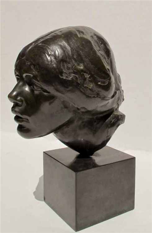 Nuska, Portrait of a Girl, bronze portrait, 1924, unique - Image 2 of 4