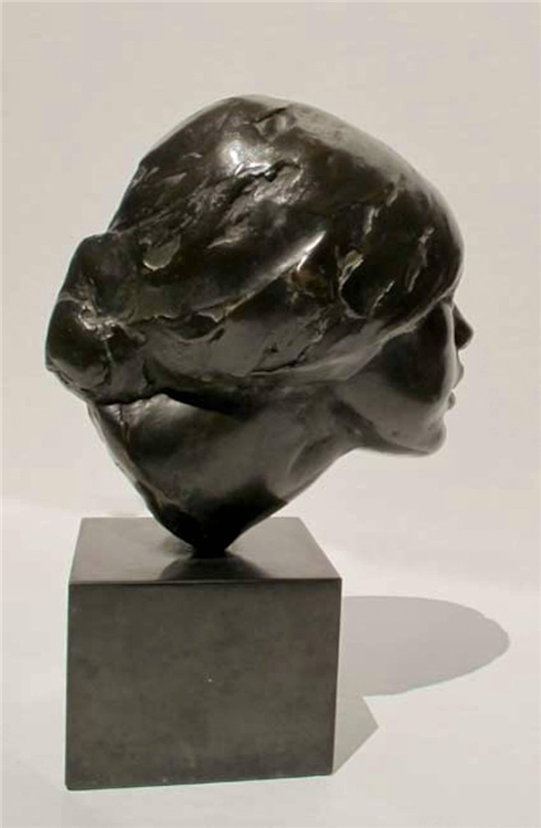 Nuska, Portrait of a Girl, bronze portrait, 1924, unique - Image 4 of 4
