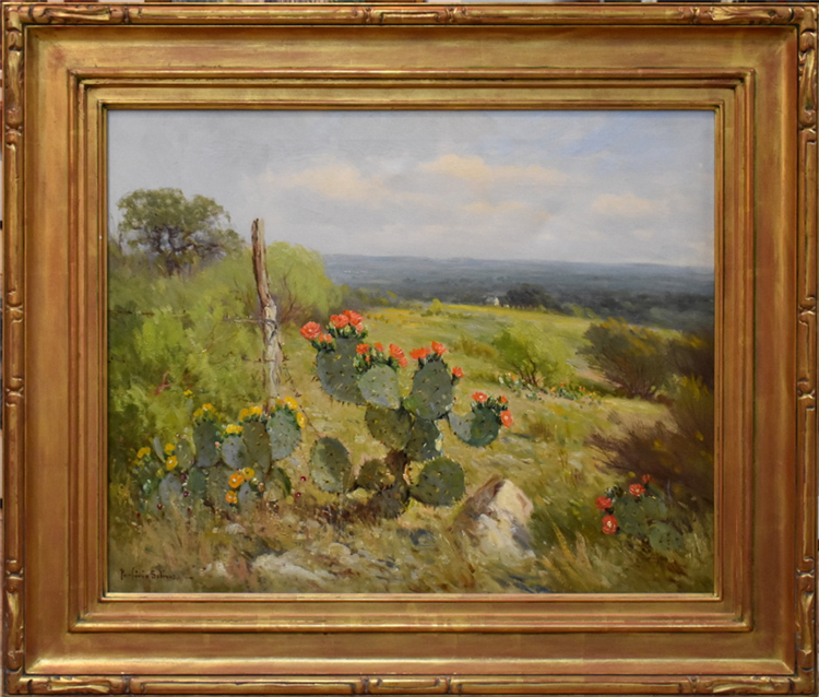 "Prickly Pear in Bloom" Cactus - Image 3 of 3