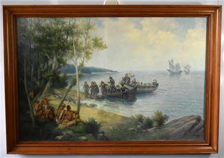 The Landing of John Cabot on the Maine Coast 1498 - Image 1 of 3