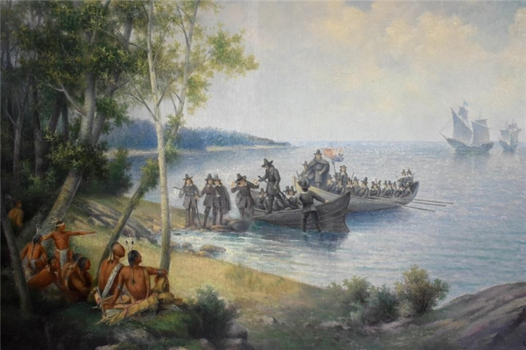 The Landing of John Cabot on the Maine Coast 1498 - Image 2 of 3