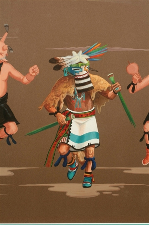 Mudheads and Bearded Kachinas in Motion - Image 2 of 4