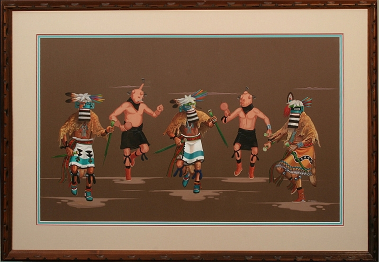 Mudheads and Bearded Kachinas in Motion - Image 4 of 4