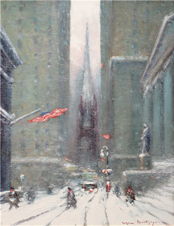 Wall Street in Winter - Image 1 of 3