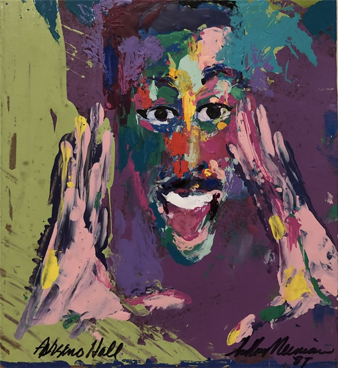 Leroy Neiman ORIGINAL oil 1987 "Arsenio Hall" 702-525-1667 24/7 - Image 2 of 4