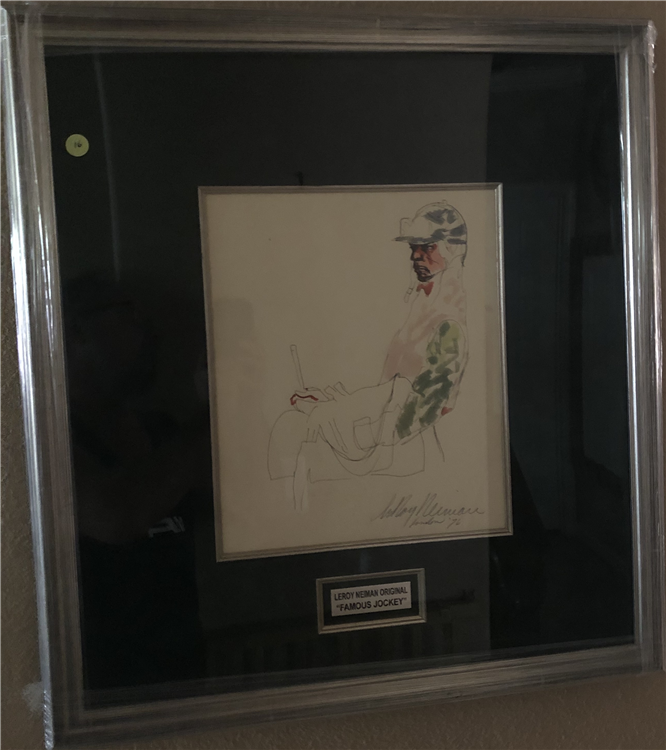 Leroy Neiman ORIGINAL Harness Racing Driver "John Langdon" - Image 2 of 3